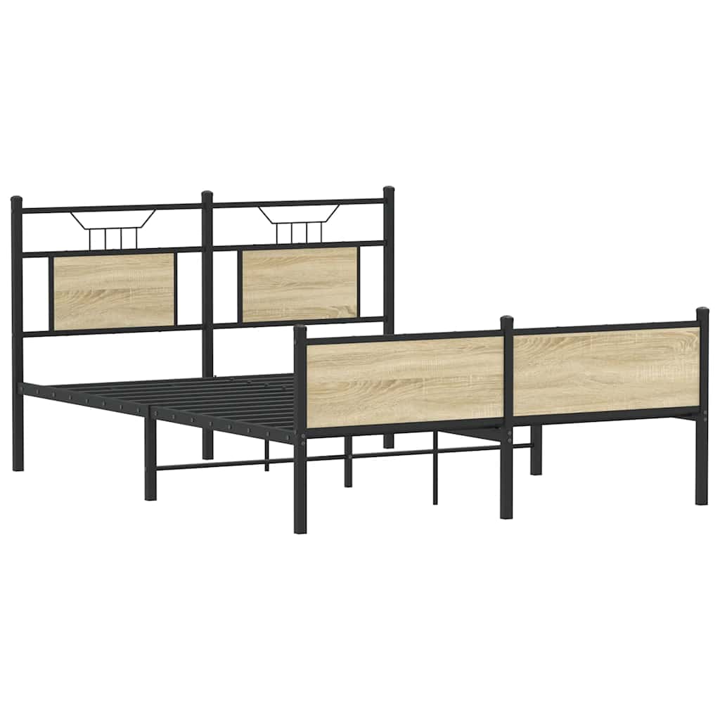 Sengeramme uten madrass sonoma eik 140x200 cm konstruert tre