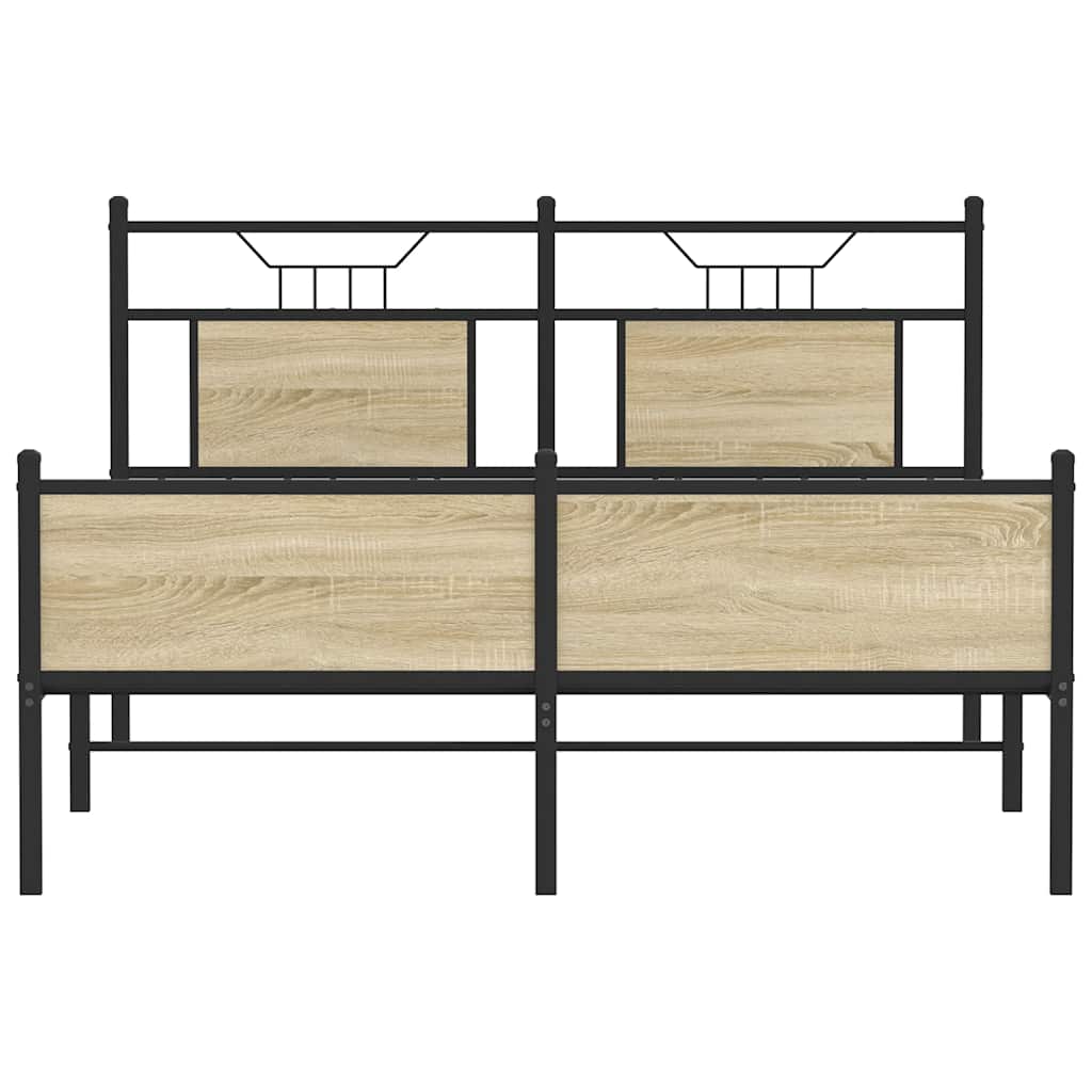 Sengeramme uten madrass sonoma eik 140x200 cm konstruert tre
