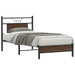 Sengeramme uten madrass brun eik 90x190 cm konstruert tre