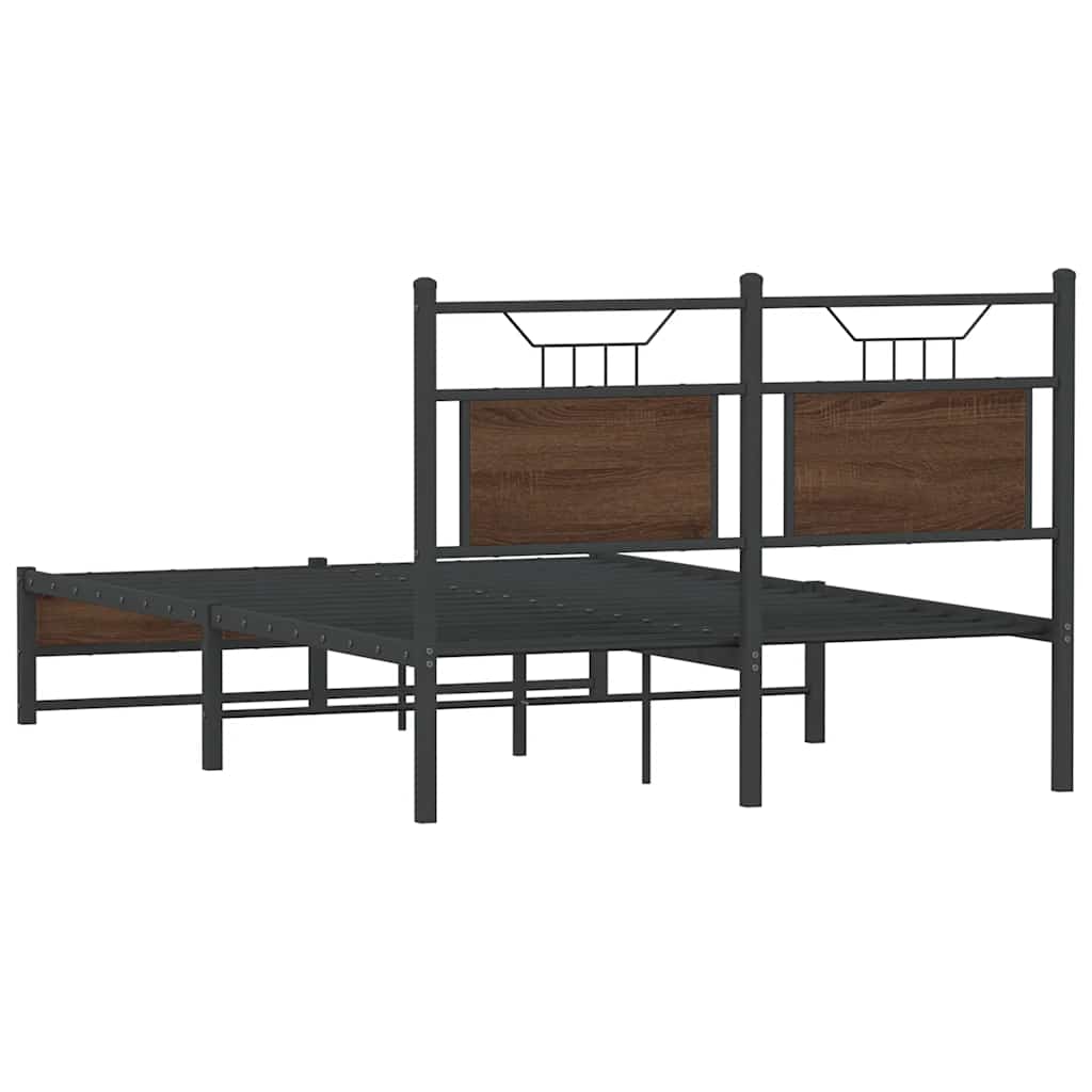 Sengeramme uten madrass brun eik 120x200 cm konstruert tre