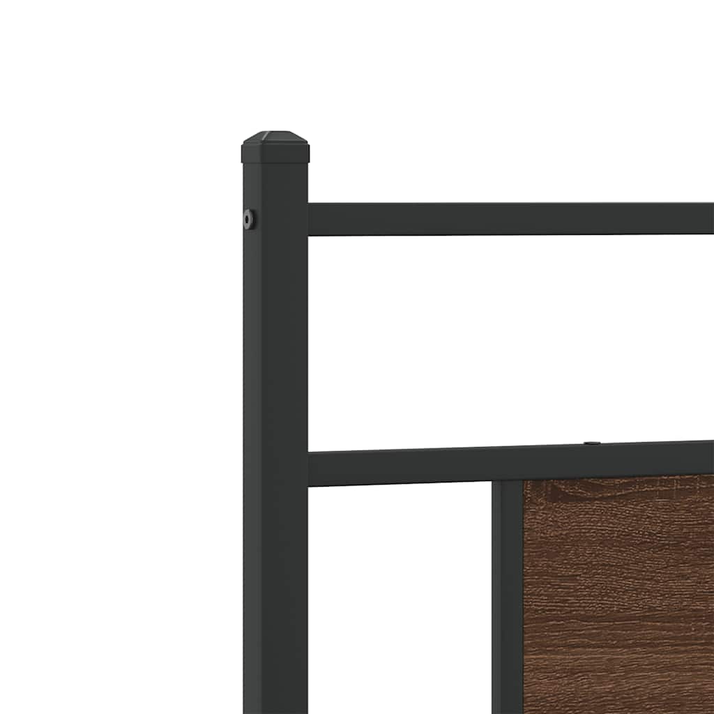 Sengeramme uten madrass brun eik 80x200 cm konstruert tre