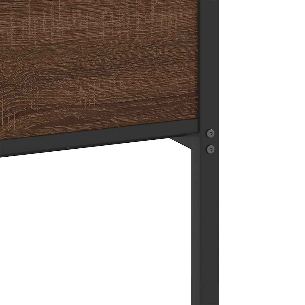 Sengeramme uten madrass brun eik 80x200 cm konstruert tre