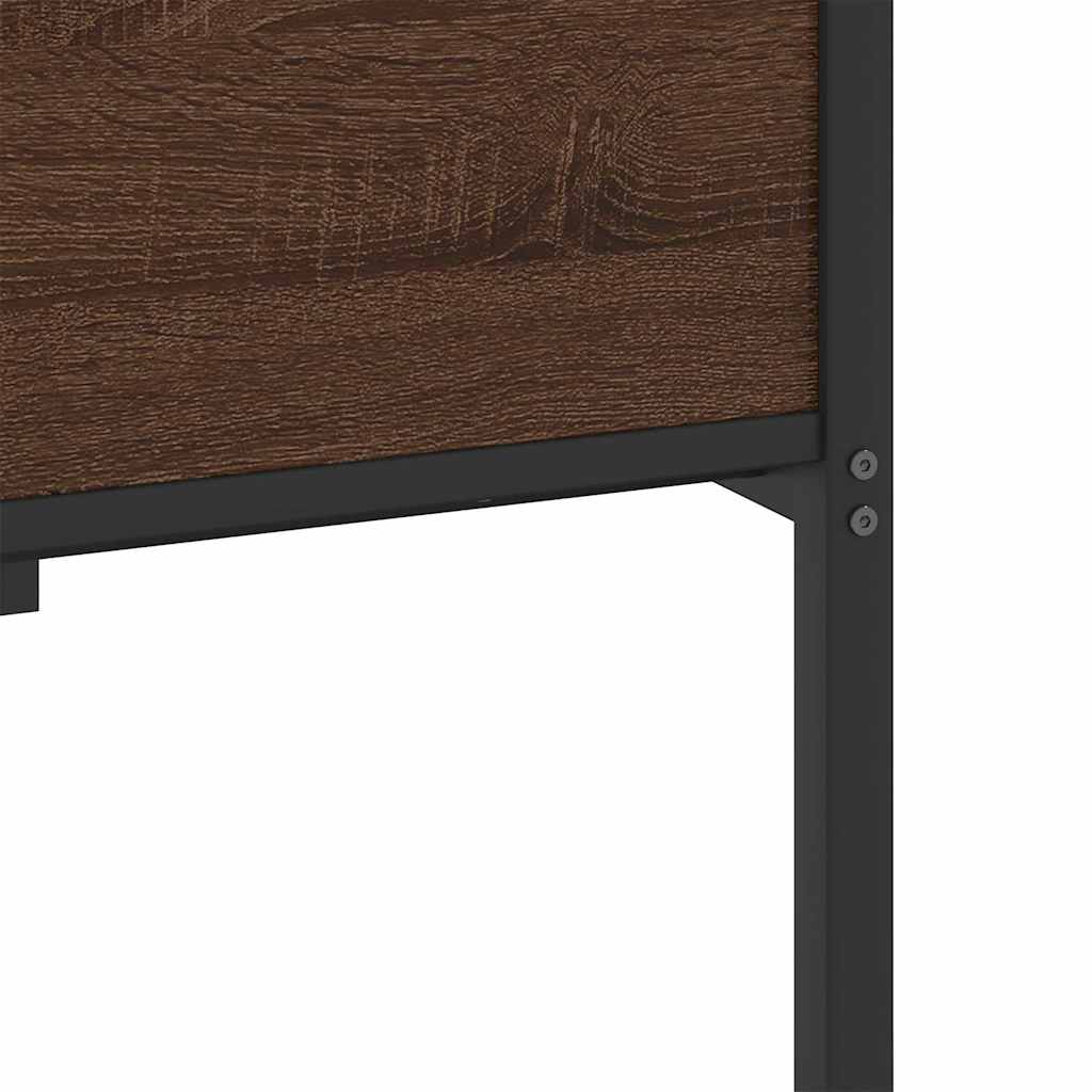 Sengeramme uten madrass brun eik 100x190 cm konstruert tre