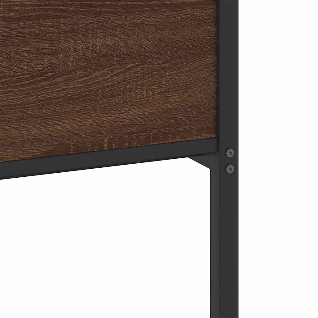 Sengeramme uten madrass brun eik 140x190 cm konstruert tre