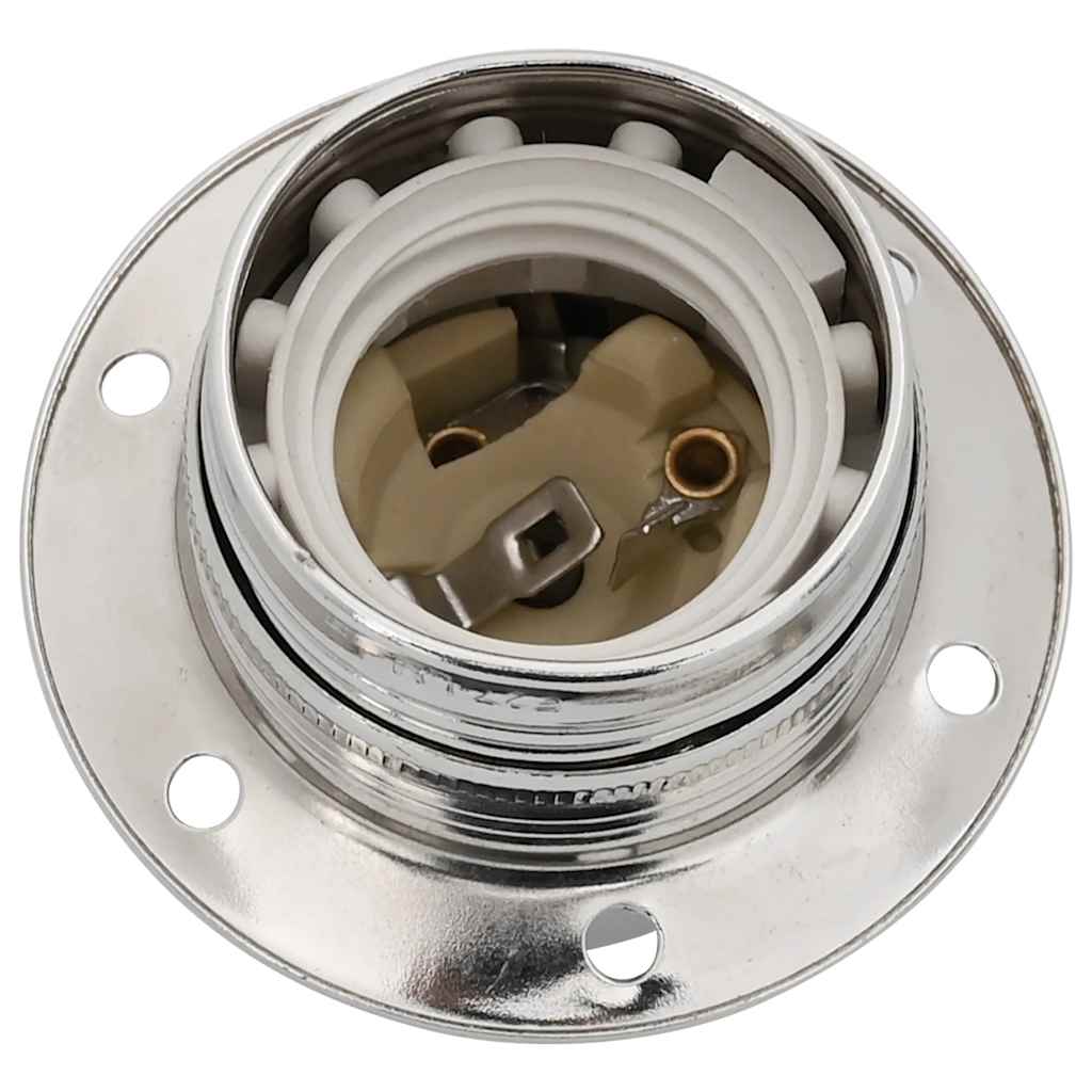 Lampeholdere 2 stk satin nikkel E27