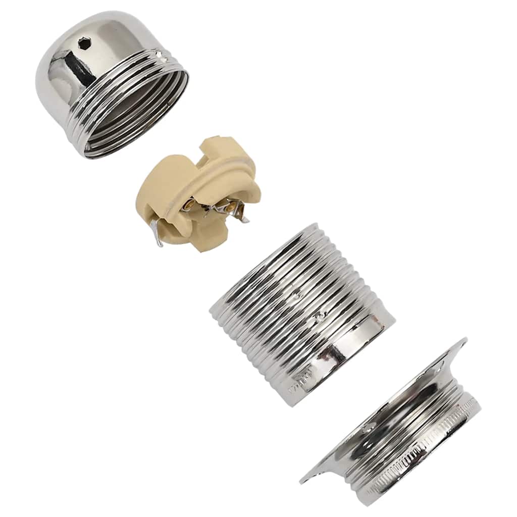 Lampeholdere 2 stk satin nikkel E27