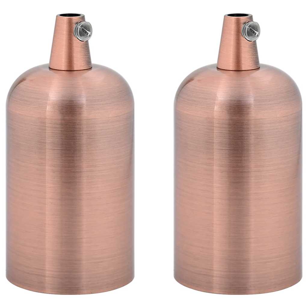 Lampeholdere 2 stk rød bronse E27