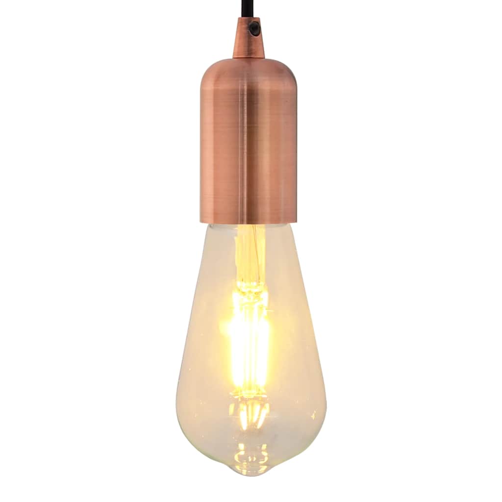 Lampeholdere 2 stk rød bronse E27