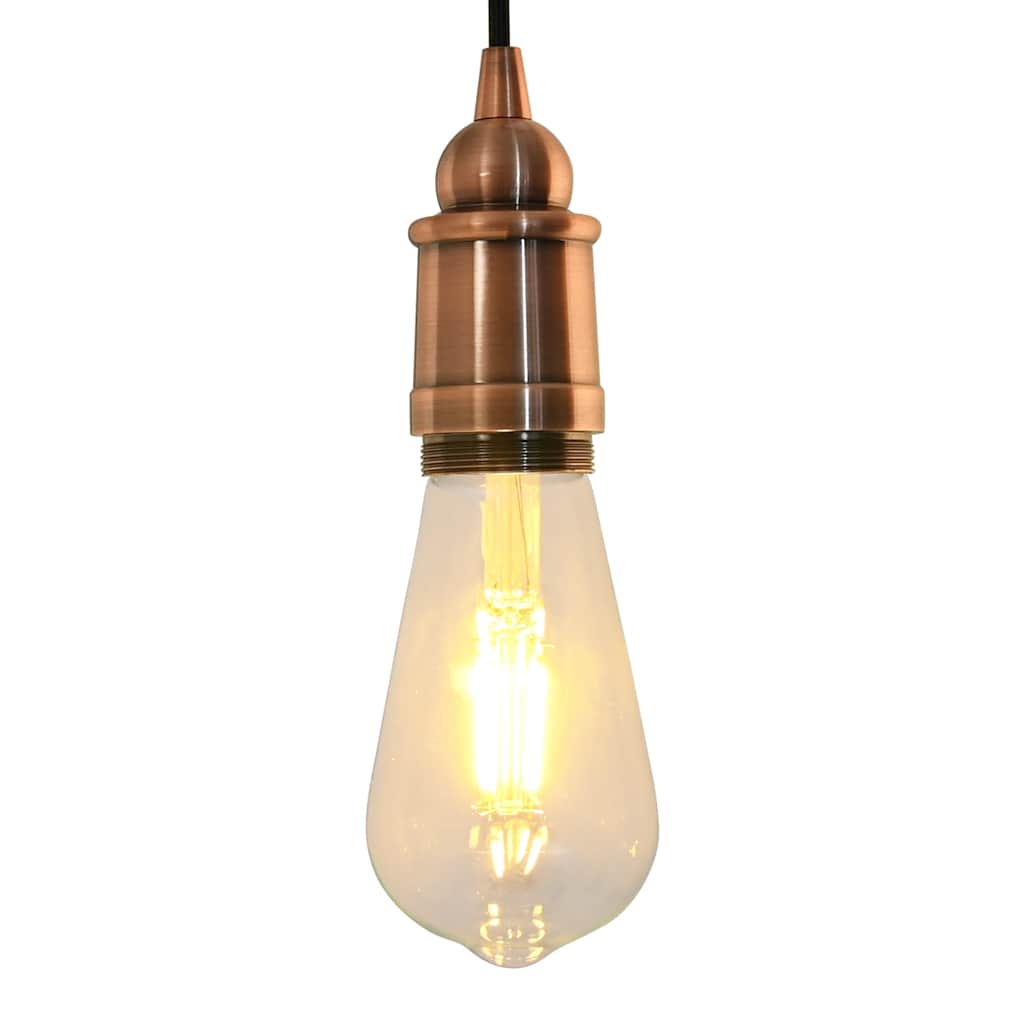 Lampeholdere 2 stk rød bronse E27