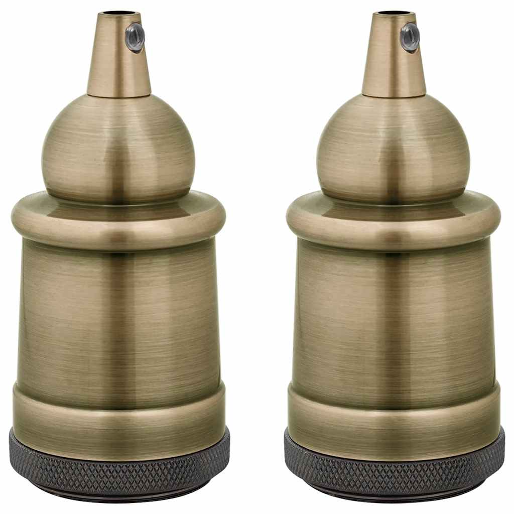 Lampeholdere 2 stk bronse E27