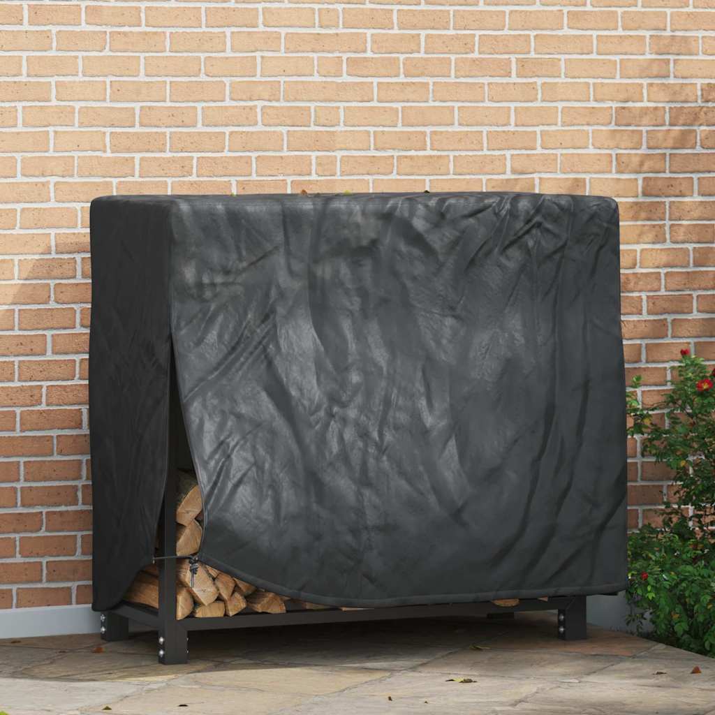 Vedstativtrekk Svart 61 x 122 x 106 cm 600D Oxford Stoff