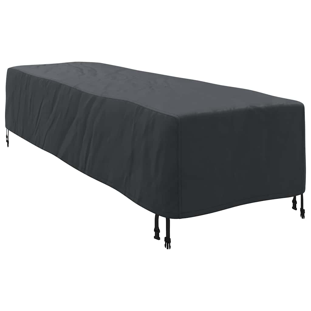 Loungerdeksel Ensfarget Svart 74 x 210 x 40 cm stoff
