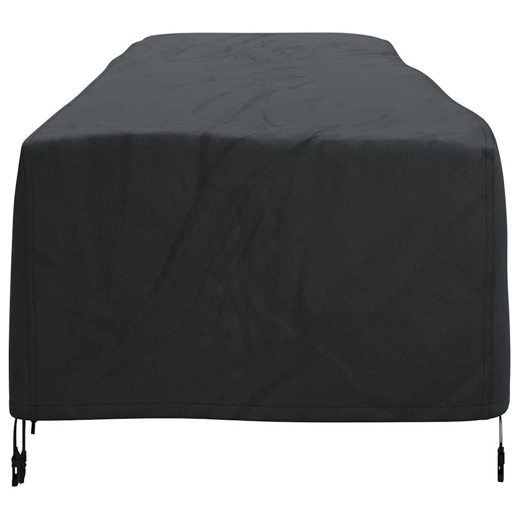 Loungerdeksel Ensfarget Svart 74 x 210 x 40 cm stoff