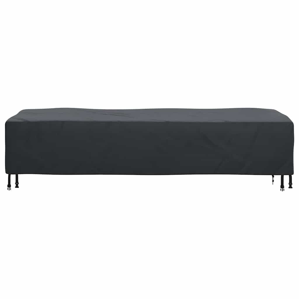 Loungerdeksel Ensfarget Svart 74 x 210 x 40 cm stoff