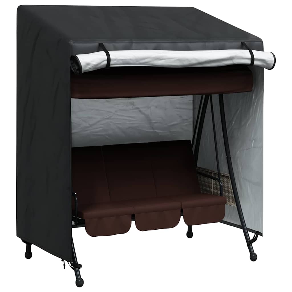 Trekk til utehuske Svart 135 x 100 x 165 cm 420D Oxford stoff vidaXL