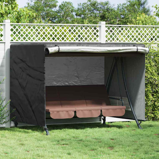Trekk til utehuske Svart 220 x 125 x 170 cm 210D Oxford stoff