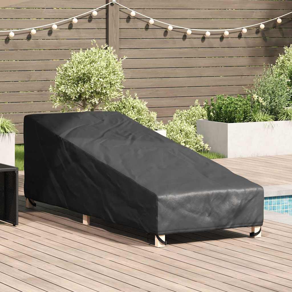 Utemøbelbeskyttelse Svart 203 x 81 x 63 cm 420D Oxford stoff