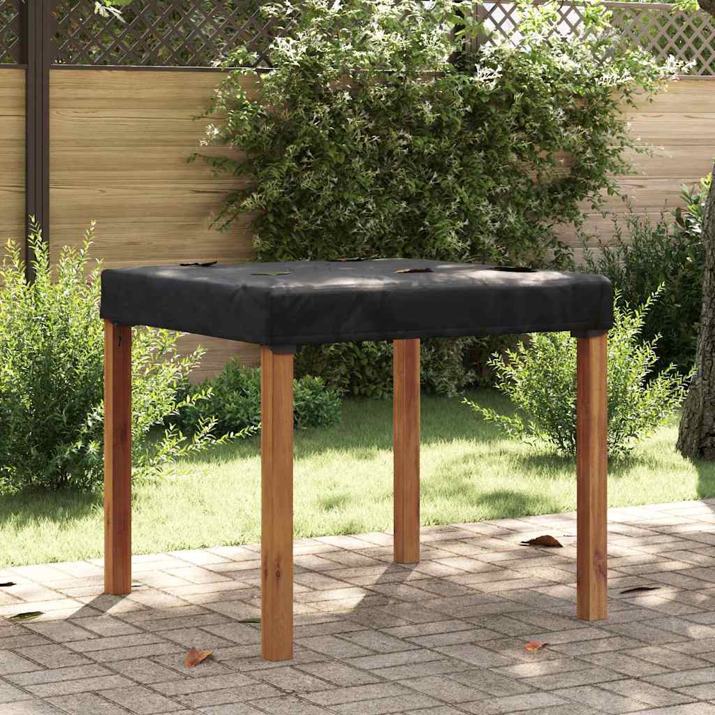 Bordduk Ensfarget Svart 112 x 112 x 15 cm stoff