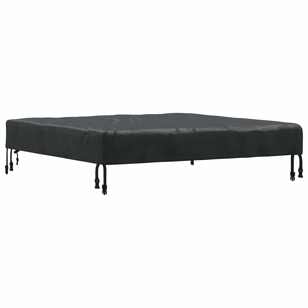 Bordduk Ensfarget Svart 112 x 112 x 15 cm stoff