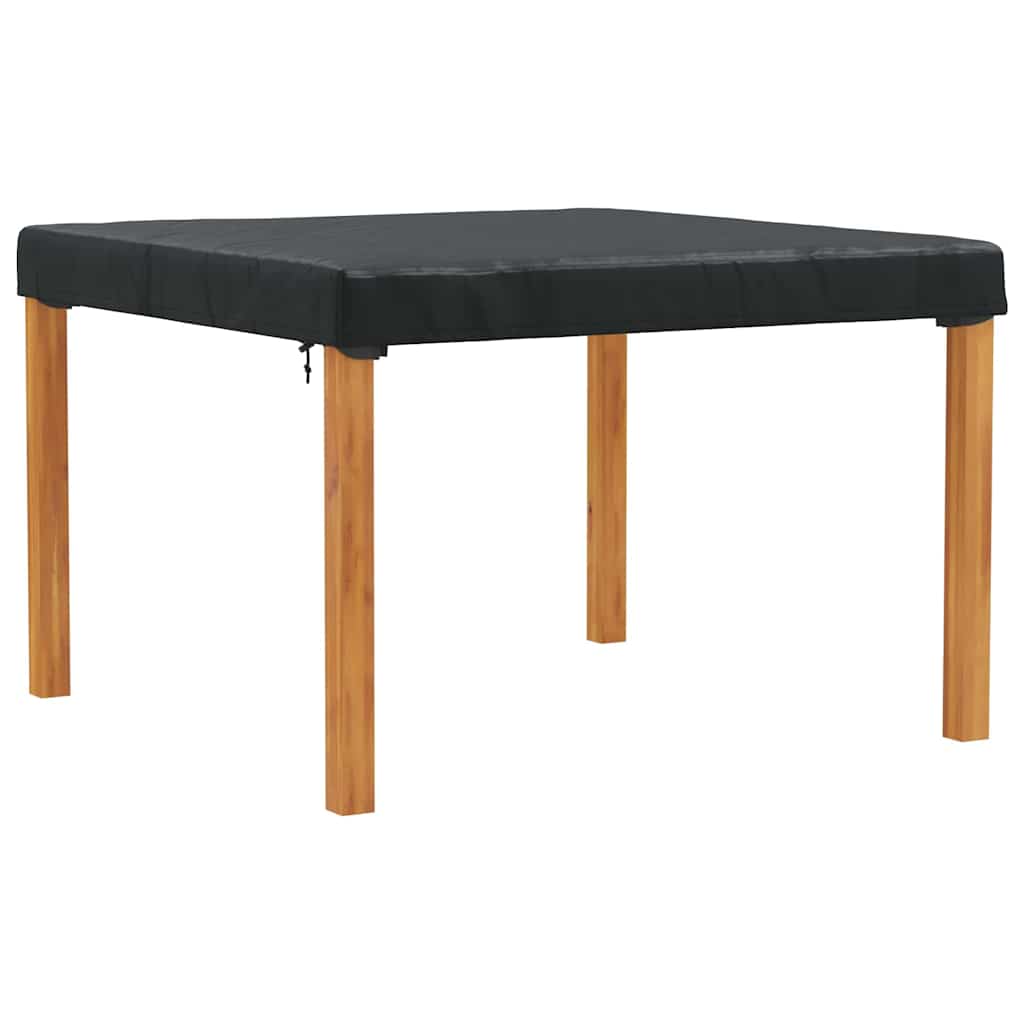 Bordduk Ensfarget Svart 122 x 122 x 15 cm stoff
