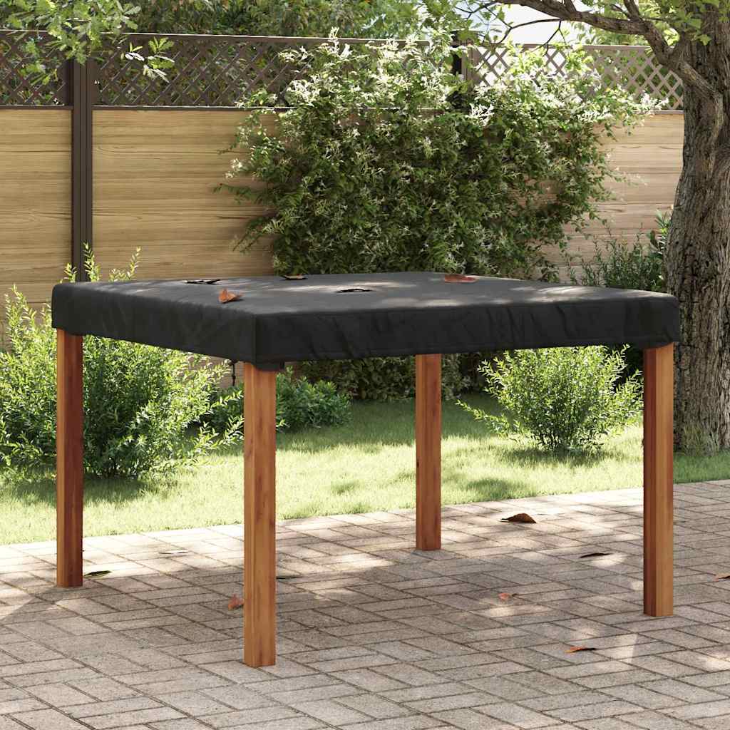 Bordduk Ensfarget Svart 142 x 142 x 15 cm stoff