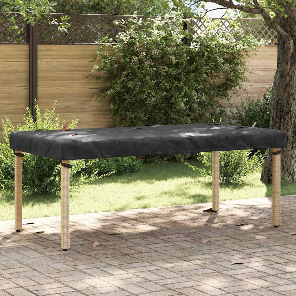 Bordduk Ensfarget Svart 202 x 102 x 15 cm stoff