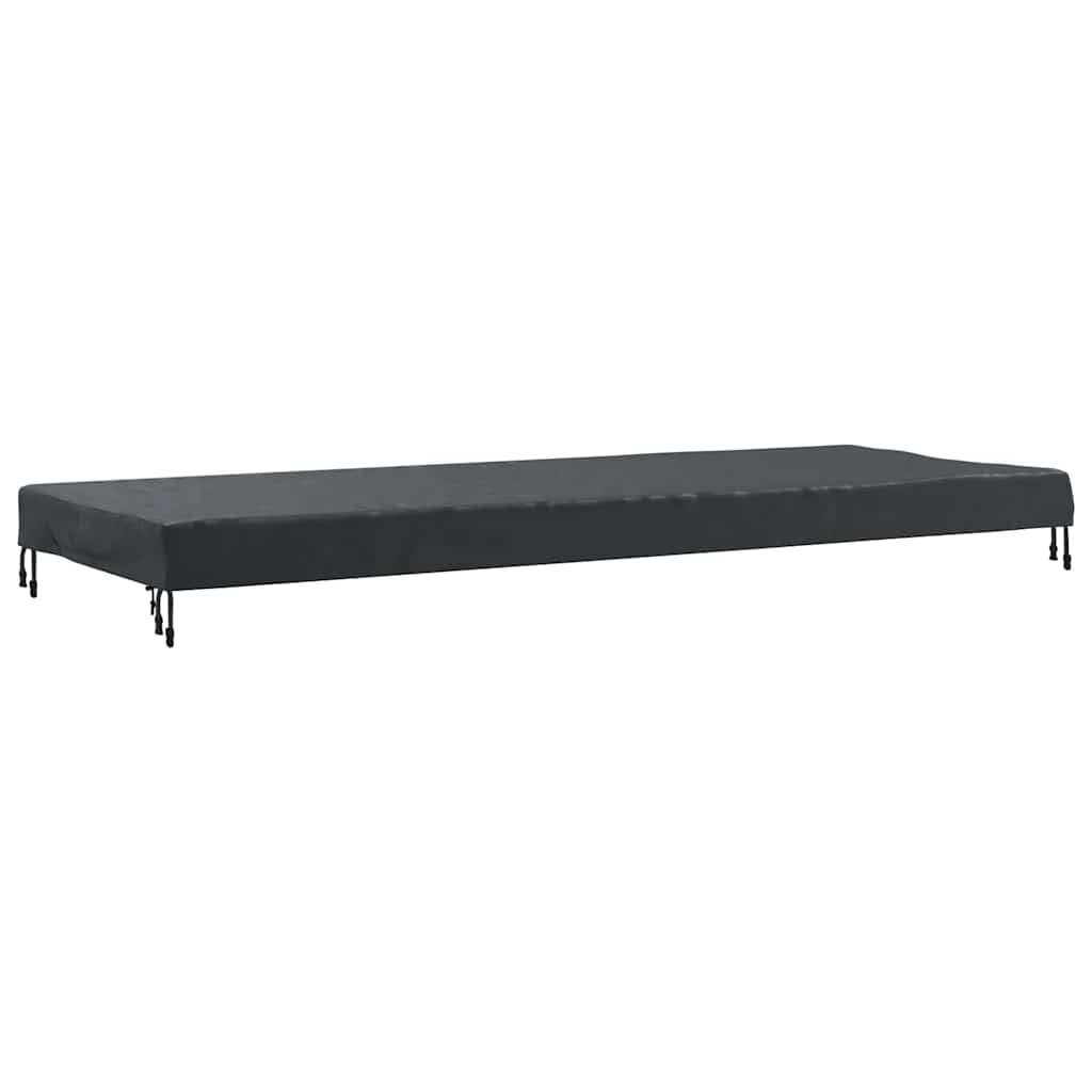 Bordduk Ensfarget Svart 102 x 262 x 15 cm stoff