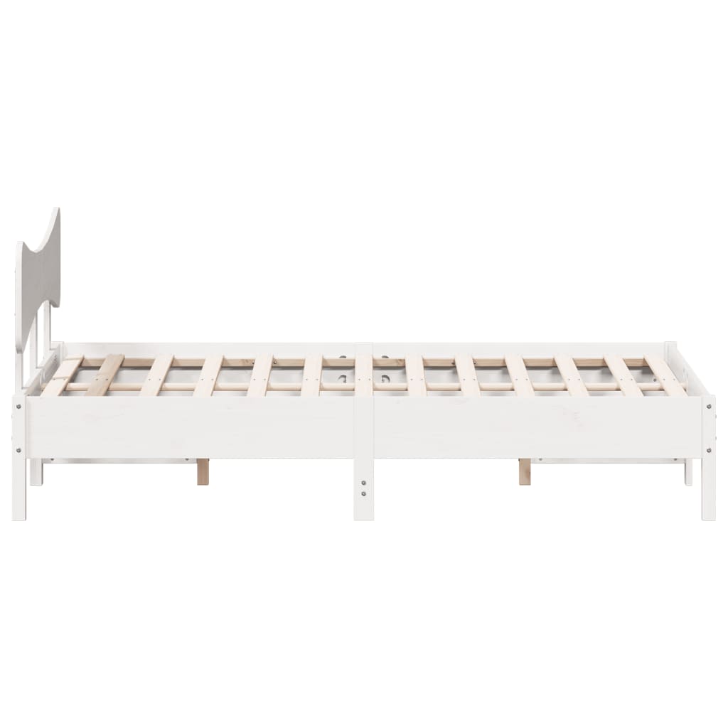 Sengeramme uten madrass hvit 120x190 cm heltre furu