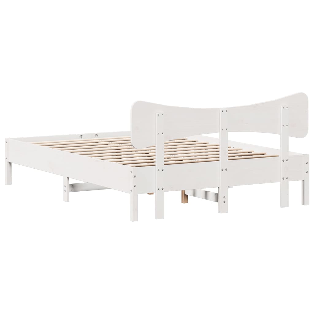 Sengeramme uten madrass hvit 120x190 cm heltre furu