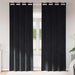 Blendingsgardiner 2 pcs Svart 140 x 225 cm Fløyel