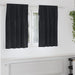 Blendingsgardiner 2 pcs Svart 140 x 140 cm Fløyel