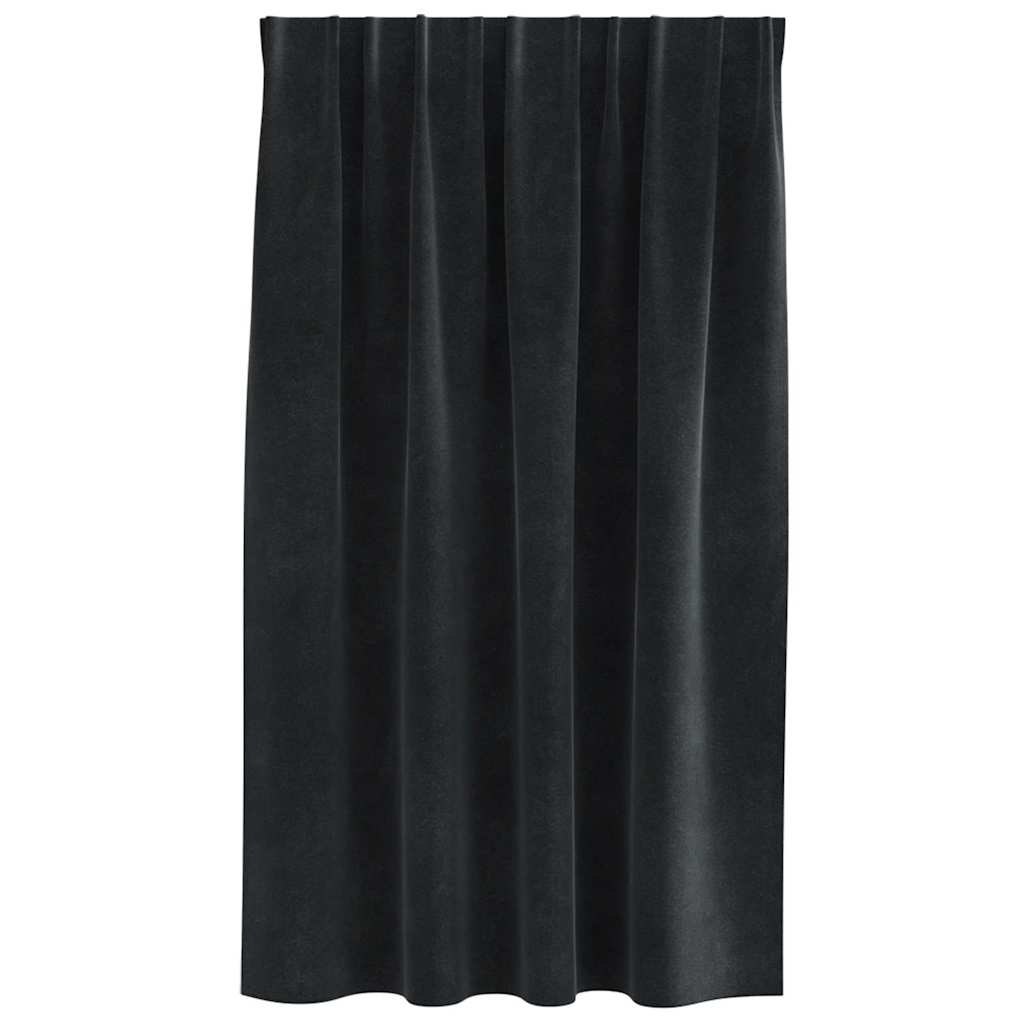 Blendingsgardiner 2 pcs Svart 140 x 140 cm Fløyel