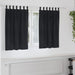 Blendingsgardiner 2 pcs Svart 140 x 140 cm Fløyel