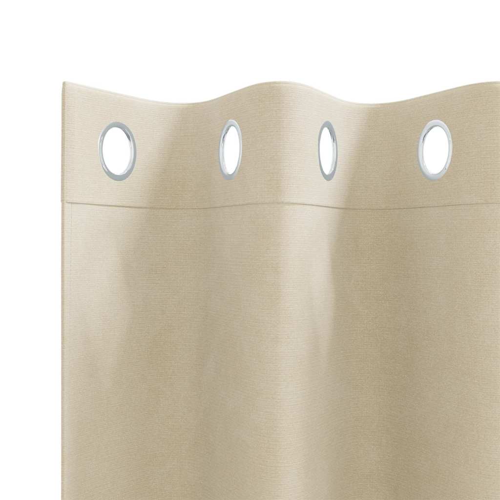 Blendingsgardiner 2 pcs Krem 140 x 225 cm Fløyel