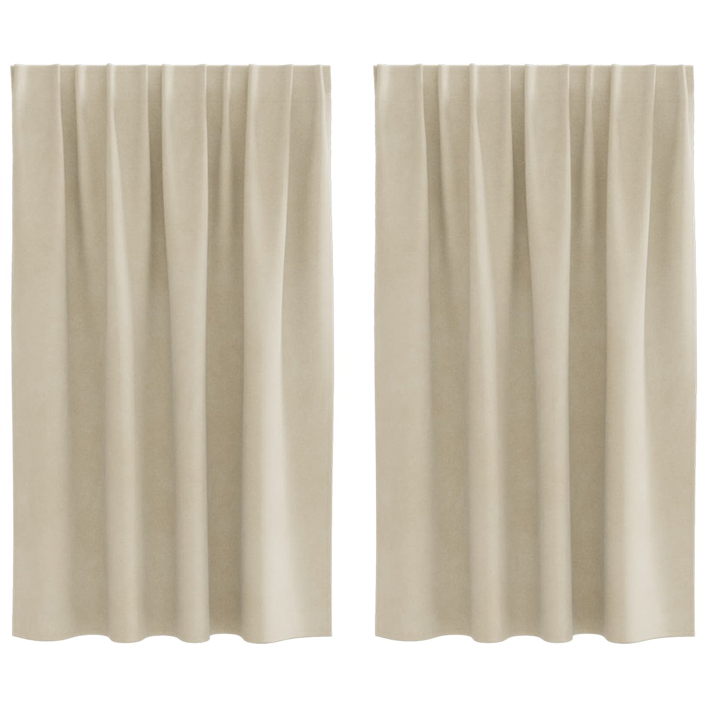 Blendingsgardiner 2 pcs Krem 140 x 140 cm Fløyel