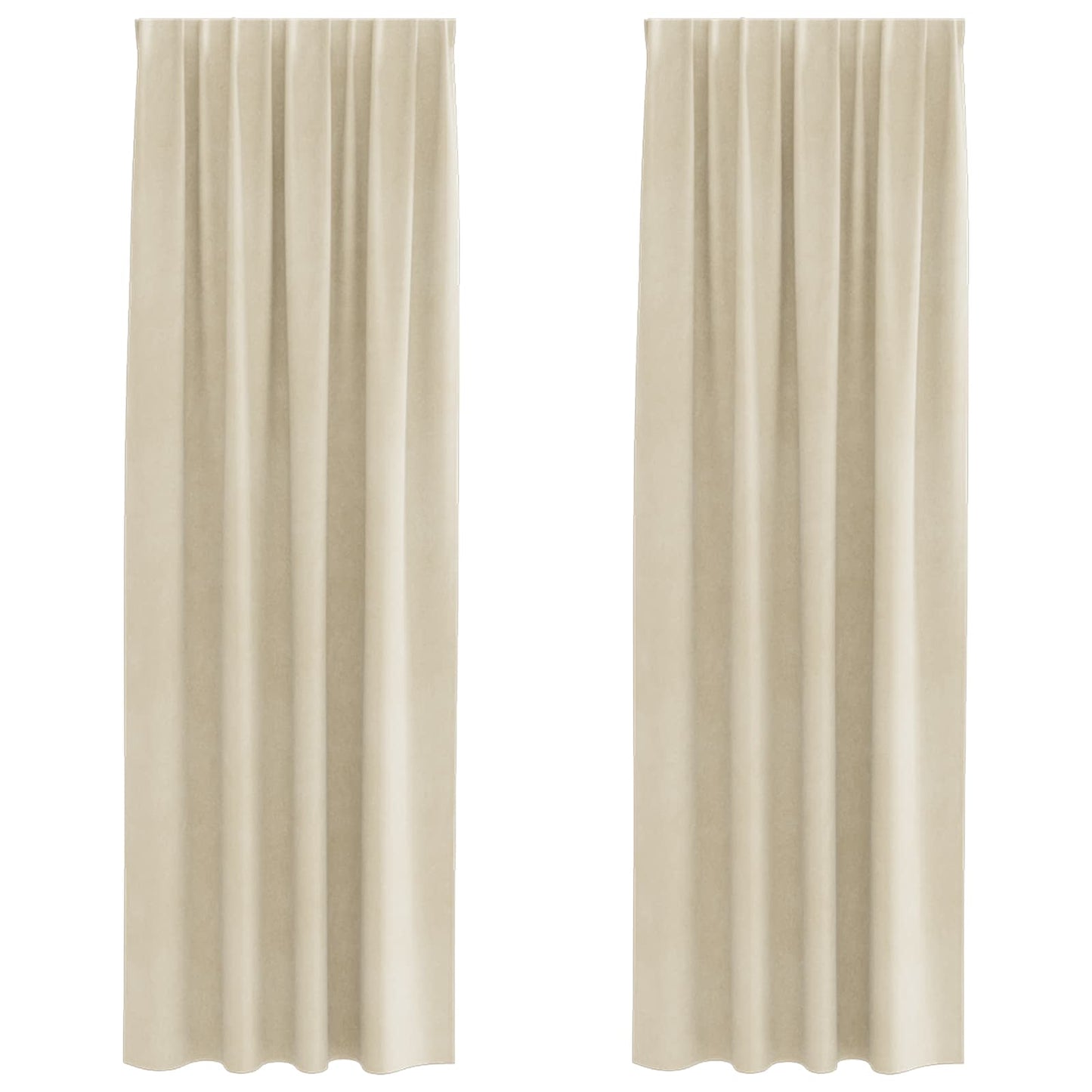 Blendingsgardiner 2 pcs Krem 140 x 260 cm Fløyel