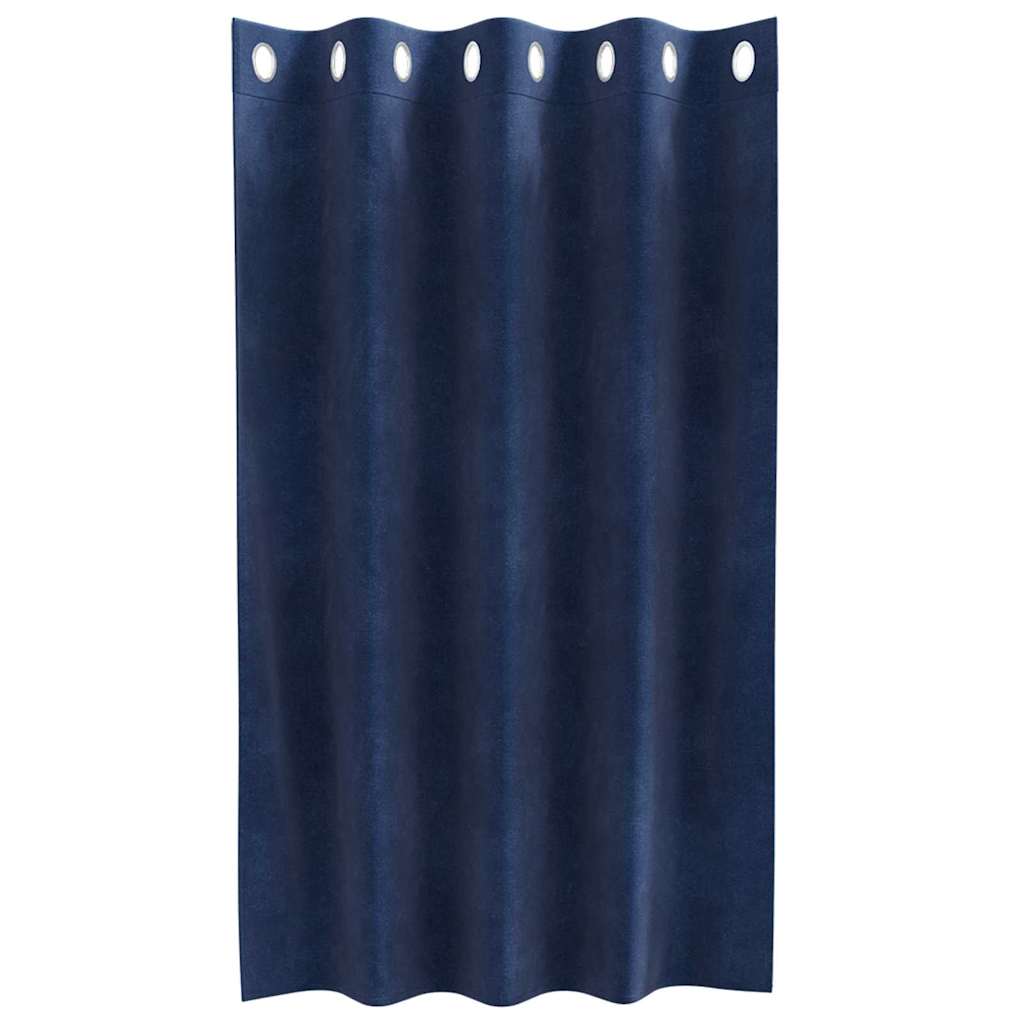 Blendingsgardiner 2 pcs Mørkeblå 140 x 140 cm Fløyel