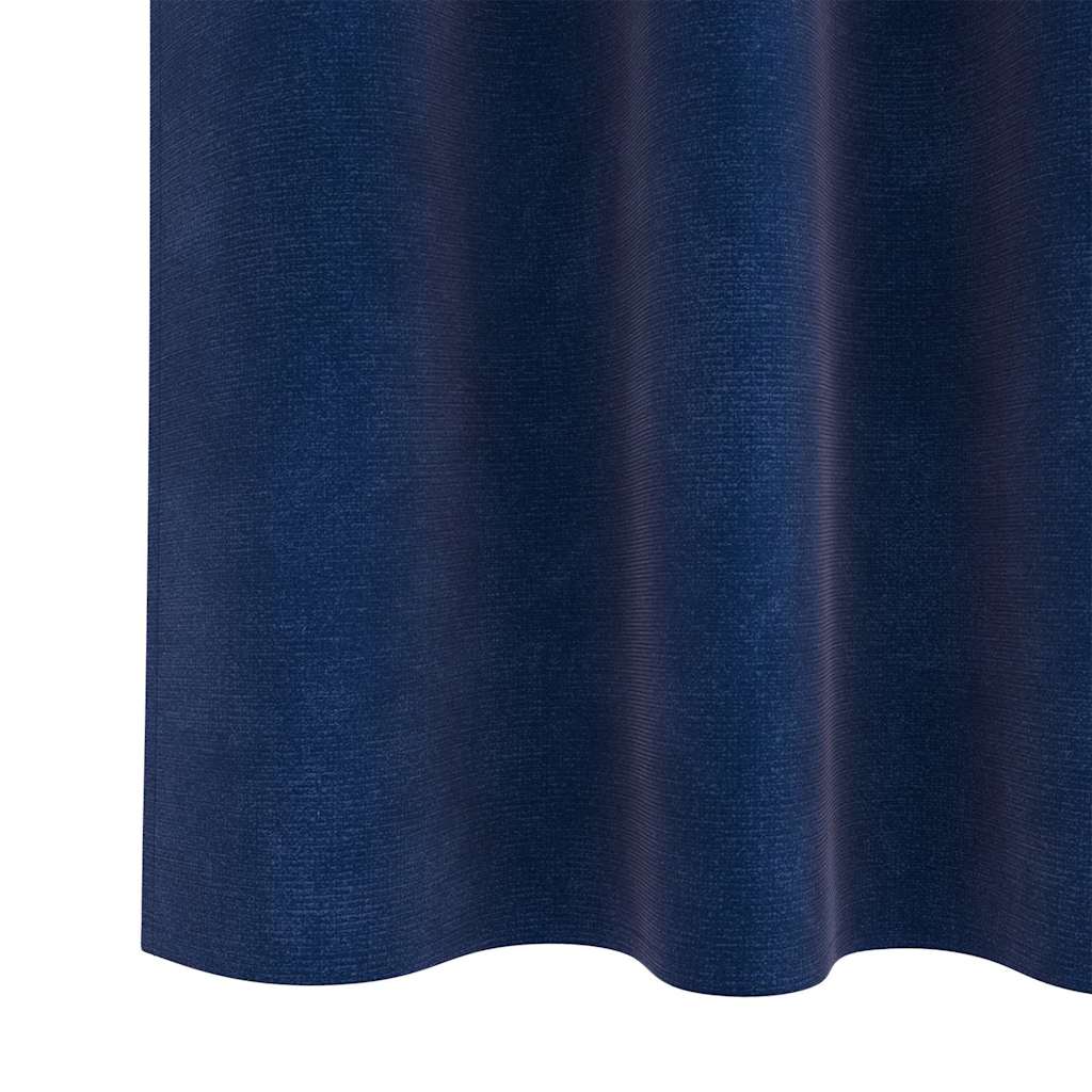 Blendingsgardiner 2 pcs Mørkeblå 140 x 140 cm Fløyel