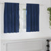 Blendingsgardiner 2 pcs Mørkeblå 140 x 140 cm Fløyel