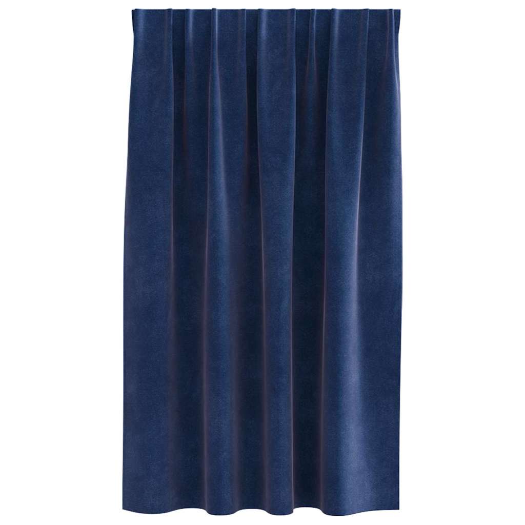 Blendingsgardiner 2 pcs Mørkeblå 140 x 140 cm Fløyel