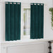 Blendingsgardiner 2 pcs Mørkegrønn 140 x 175 cm Fløyel vidaXL