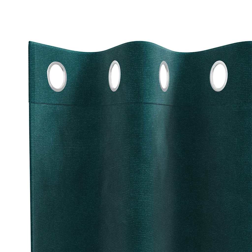 Blendingsgardiner 2 pcs Mørkegrønn 140 x 260 cm Fløyel