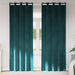 Blendingsgardiner 2 pcs Mørkegrønn 140 x 260 cm Fløyel