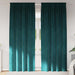 Blendingsgardiner 2 pcs Mørkegrønn 140 x 245 cm Fløyel vidaXL