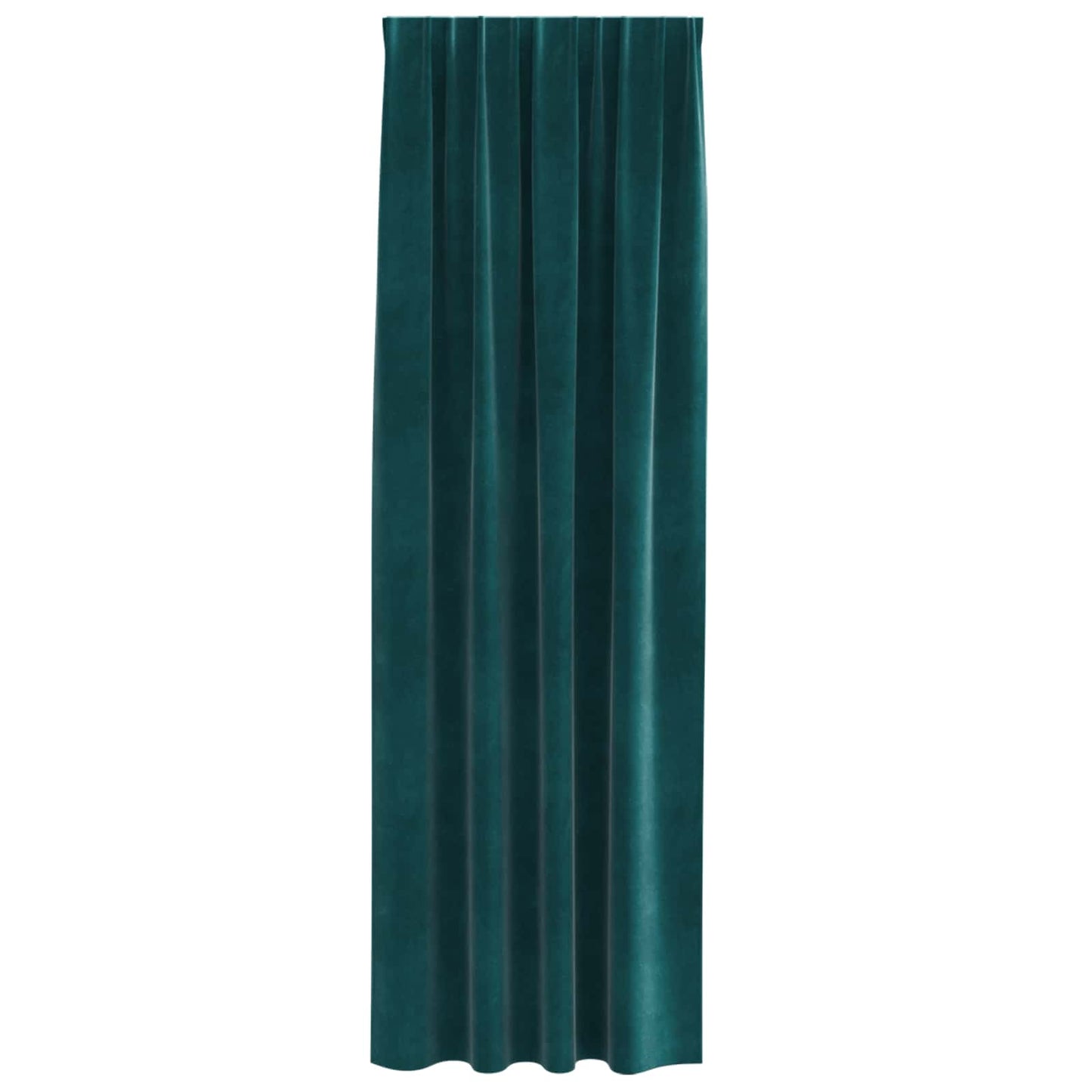 Blendingsgardiner 2 pcs Mørkegrønn 140 x 260 cm Fløyel vidaXL