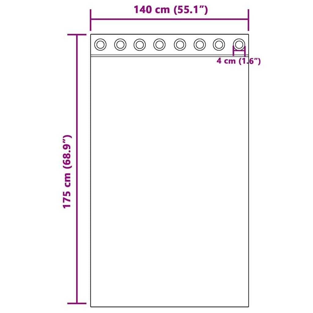 Blendingsgardiner 2 pcs Mørk rosa 140 x 175 cm Fløyel
