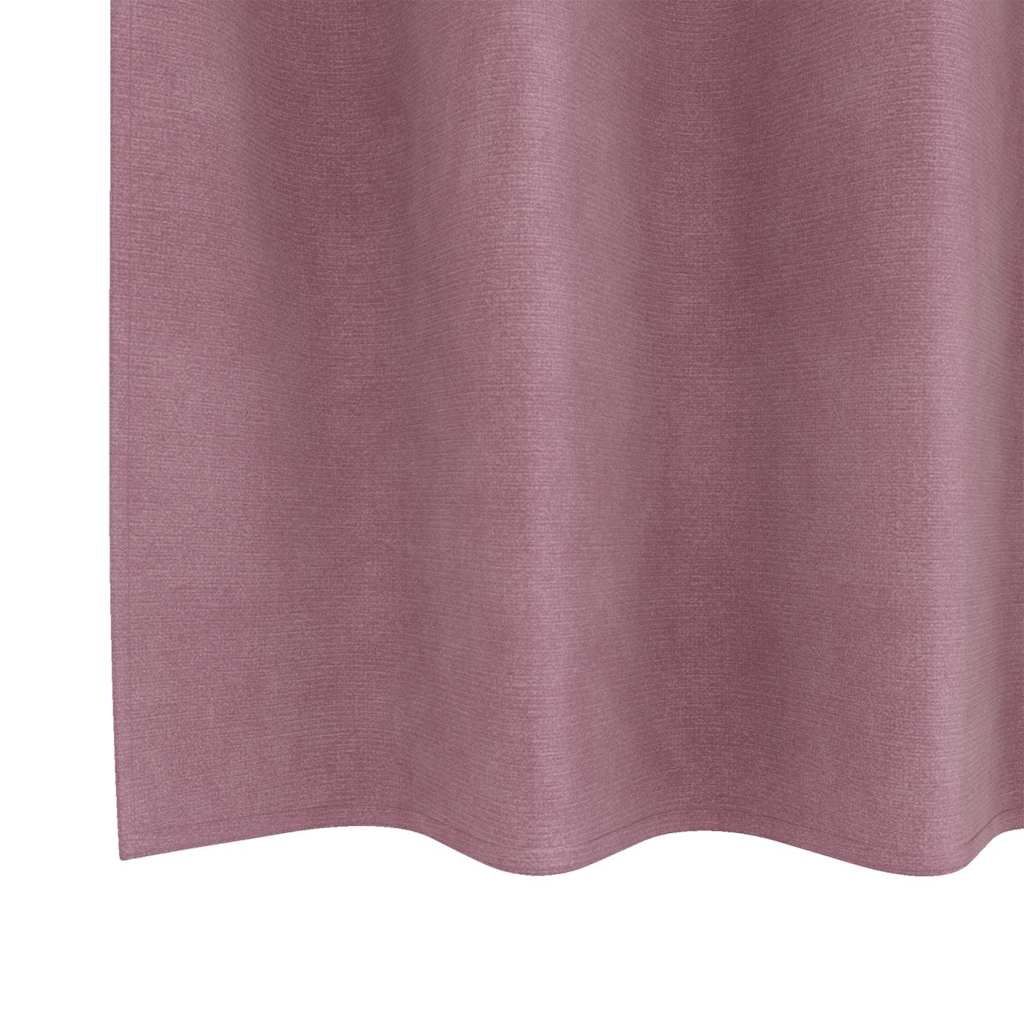 Blendingsgardiner 2 pcs Mørk rosa 140 x 225 cm Fløyel vidaXL