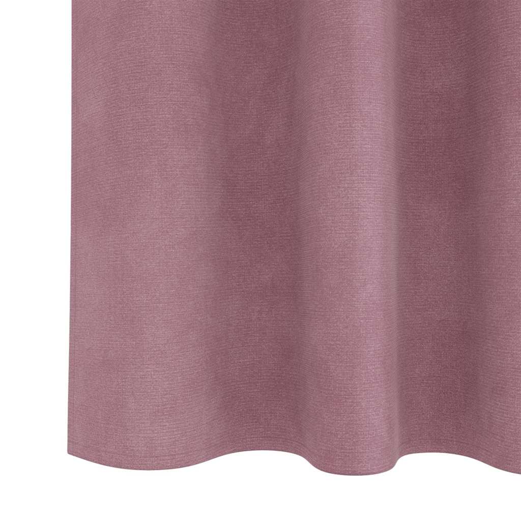 Blendingsgardiner 2 pcs Mørk rosa 140 x 140 cm Fløyel