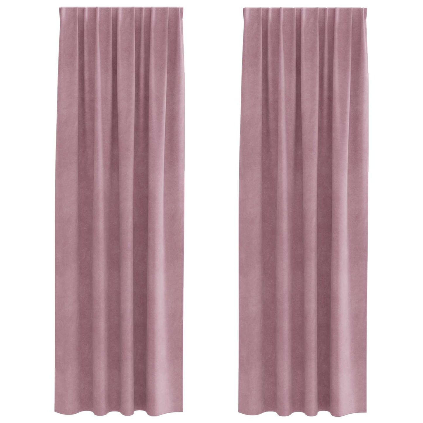 Blendingsgardiner 2 pcs Mørk rosa 140 x 260 cm Fløyel