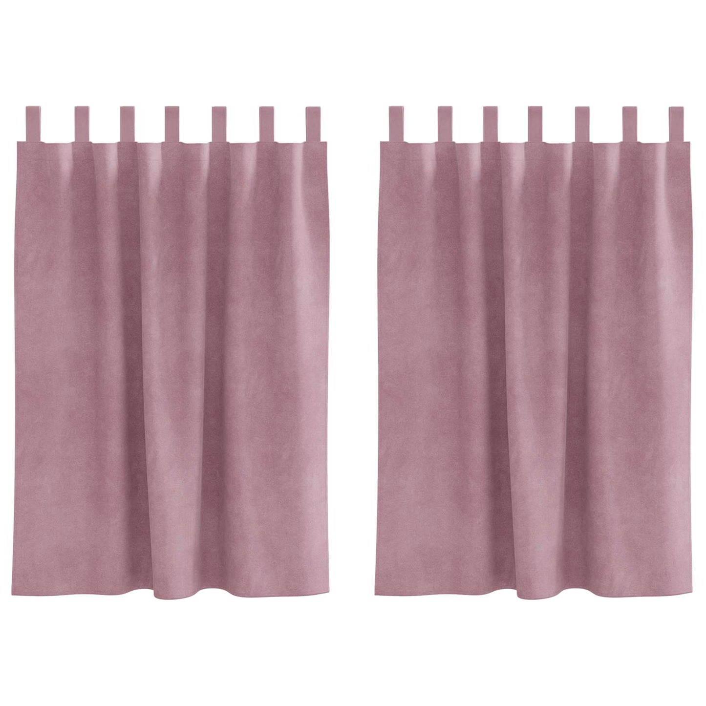 Blendingsgardiner 2 pcs Mørk rosa 140 x 140 cm Fløyel